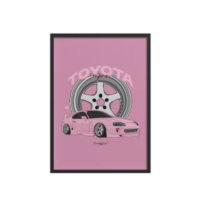 poster-toyota-supra-mk4-pink-black